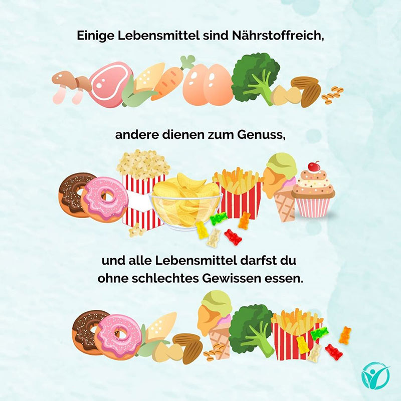 Gesunde Lebensmittel, Snacks und intuitives Essen.